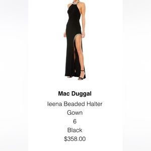 Black elegant maxi dress/Mac Duggal designer